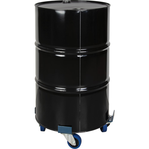 Drum Dolly, Steel, 1400 lbs. Capacity, 24" Diameter, Blue Elastic Casters Haskins Industrial Inc.