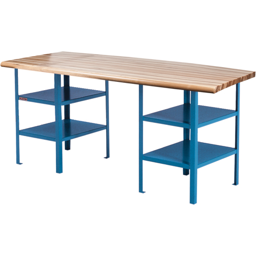 Extra Heavy-Duty Pedestal Workbench, 2500 lbs. Cap., 120" W x 30" D, 34" H Haskins Industrial Inc.