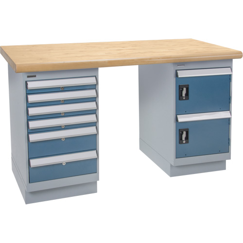 &eacute;tabli robuste, Porte & tiroirs, Cap 1500 lb, 72" la x 30" p, 34" h Haskins Industrial Inc.