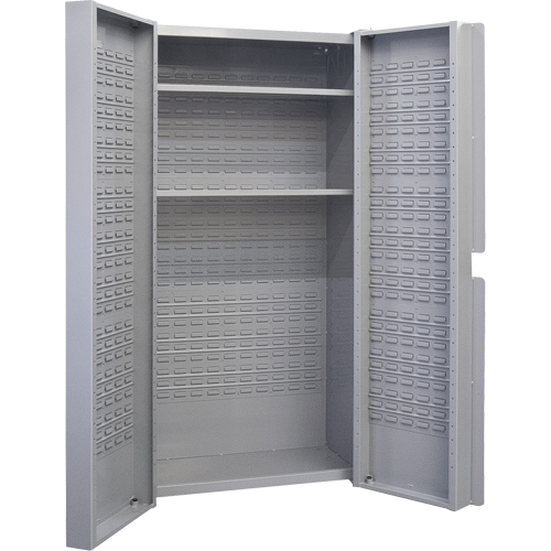 Deep Door Combination Cabinet, 38" W x 24" D x 72" H, Grey Haskins Industrial Inc.