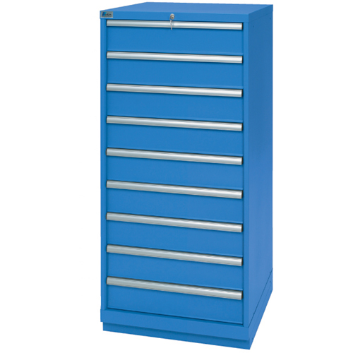 Armoires de rangement avec tiroirs, 9 tiroirs, 28-1/4" la x 28-1/2" p x 59-1/2" h, Bleu brillant Haskins Industrial Inc.