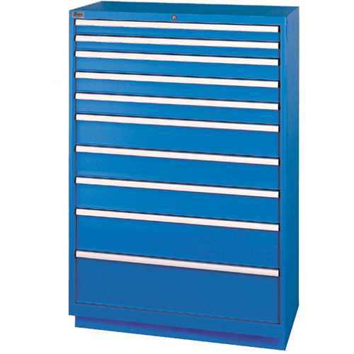 Armoires de rangement avec tiroirs, 10 tiroirs, 40-1/4" la x 22-1/2" p x 59-1/2" h, Bleu brillant Haskins Industrial Inc.