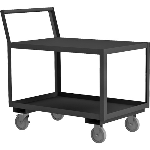 Low Deck Service Truck, 2 Tiers, 30-1/4" W x 63" D x 37-1/2" H, 1200 lbs. Cap. Haskins Industrial Inc.