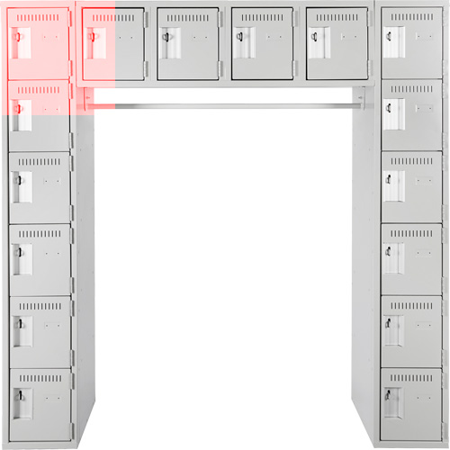 Assembled Archettes Clean Line Economy Lockers, 16 -tier, Bank of 3, 18" x 72" x 12", Steel Haskins Industrial Inc.