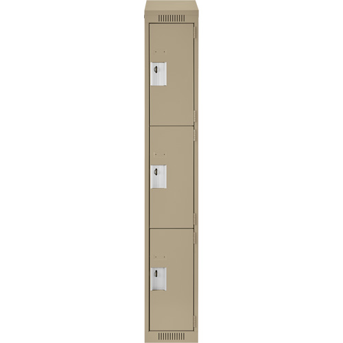 Casiers Clean Line, 3 niveaux, 12" x 18" x 78", Acier, Beige, Rivet (assembl&eacute;) Haskins Industrial Inc.