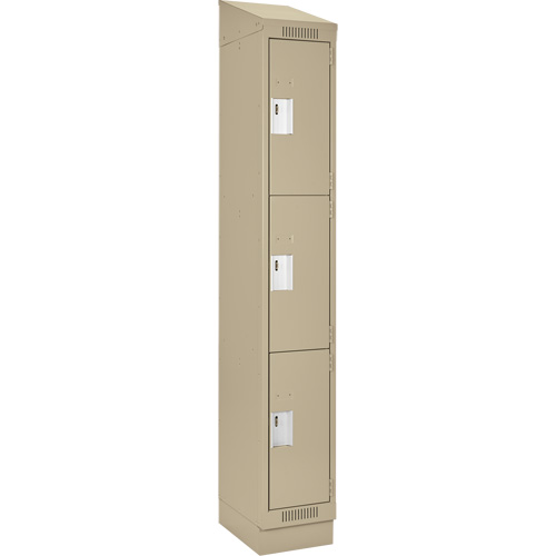 Casiers Clean Line, 3 niveaux, 12" x 18" x 82", Acier, Beige, Rivet (assembl&eacute;) Haskins Industrial Inc.