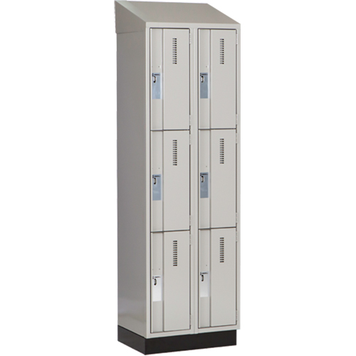 Casiers robustes Concorde, 3 niveaux, Bloc de 2, 24" x 18" x 82", Acier, Gris, Soud&eacute; (assembl&eacute;) Haskins Industrial Inc.