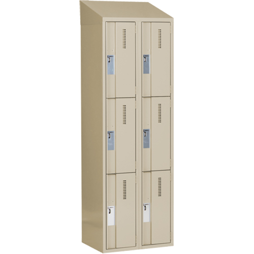 Casiers robustes Concorde, 3 niveaux, Bloc de 2, 24" x 18" x 78", Acier, Beige, Soud&eacute; (assembl&eacute;) Haskins Industrial Inc.