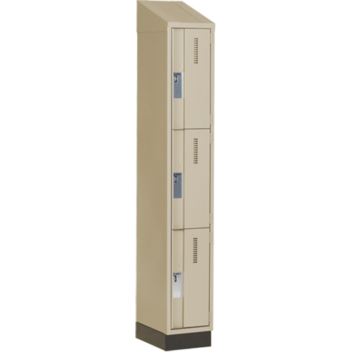 Casiers robustes Concorde, 3 niveaux, 12" x 18" x 82", Acier, Beige, Soud&eacute; (assembl&eacute;) Haskins Industrial Inc.