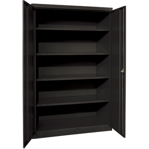 Armoires de rangement Hi-Boy profondes, Acier, 4 Tablettes, 72" h x 36" la x 24" P, Noir Haskins Industrial Inc.