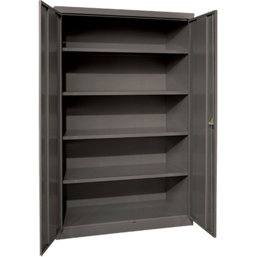 Armoires de rangement Hi-Boy profondes, Acier, 4 Tablettes, 72" h x 36" la x 24" P, Charbon Haskins Industrial Inc.