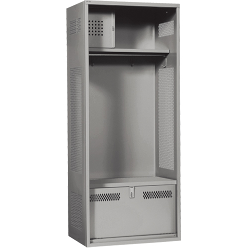 Casier pour &eacute;quipement, Acier, 24" la x 24" p x 72" h, Gris Haskins Industrial Inc.