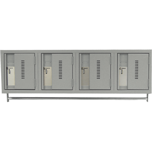 Wall Hung Lockers - Heavy Duty, Bank of 4, 18" x 12" x 12", Steel Haskins Industrial Inc.