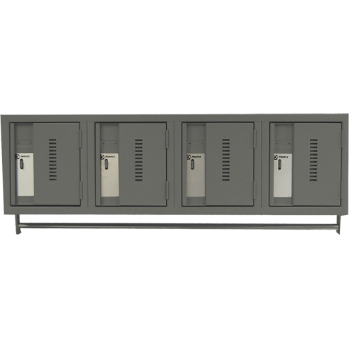 Wall Hung Lockers - Heavy Duty, Bank of 4, 18" x 12" x 12", Steel Haskins Industrial Inc.
