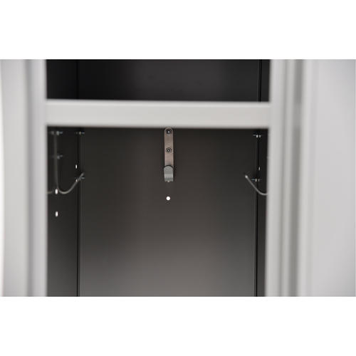 Lockers, Bank of 2, 24" x 18" x 72", Steel, Grey, Rivet (Assembled) Haskins Industrial Inc.