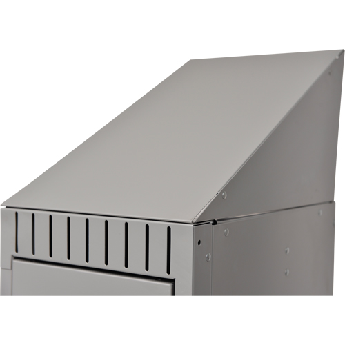 Slope Top, 1 Bank, 18" D x 12" W x 10" H, Grey, Steel Haskins Industrial Inc.
