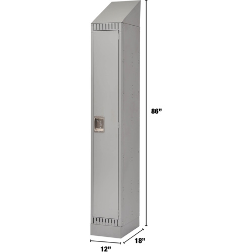 Lockers, 12" x 18" x 86", Steel, Grey, Knocked Down Haskins Industrial Inc.