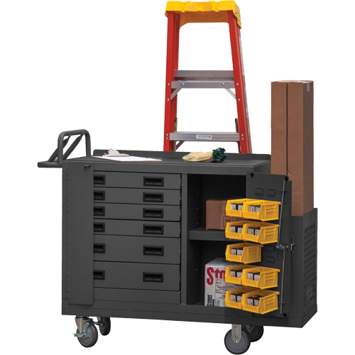 Heavy Duty Mobile Work Stations, Steel Surface Haskins Industrial Inc.