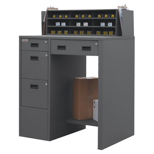 Bureau d'atelier, 39" la x 29" p x 53" h, Gris Haskins Industrial Inc.