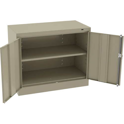 Standard Desk-High Cabinet, Steel, 30" H x 36" W x 18" D, Beige Haskins Industrial Inc.