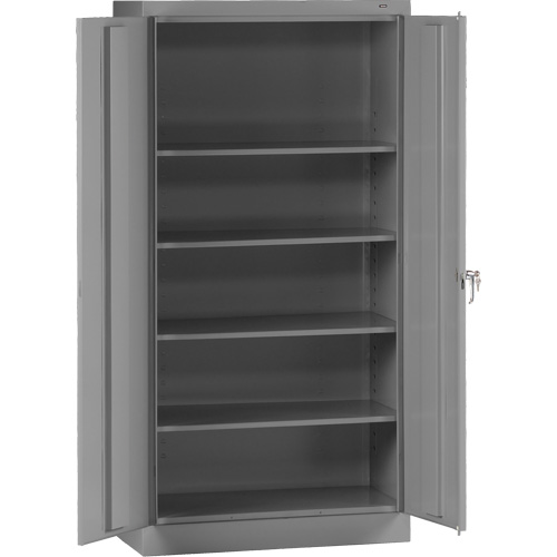 Standard Storage Cabinet, Steel, 4 Shelves, 72" H x 36" W x 18" D, Grey Haskins Industrial Inc.