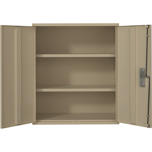 Armoire de rangement Lo-Boy, Acier, 2 Tablettes, 40" h x 36" la x 18" P, Beige Haskins Industrial Inc.