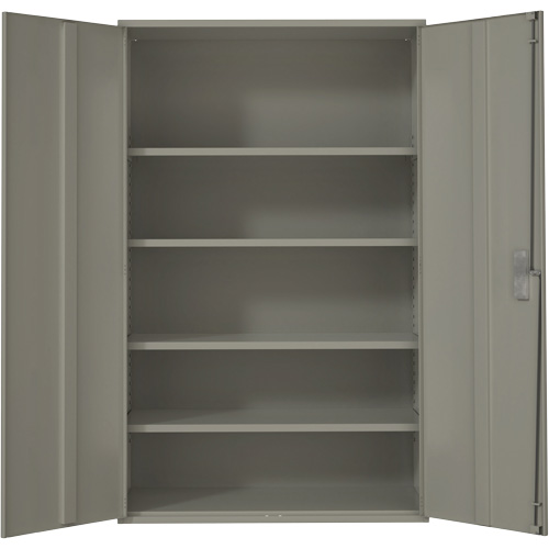 Armoire de rangement Hi-Boy tr&egrave;s large, Acier, 4 Tablettes, 72" h x 48" la x 24" P, Gris Haskins Industrial Inc.