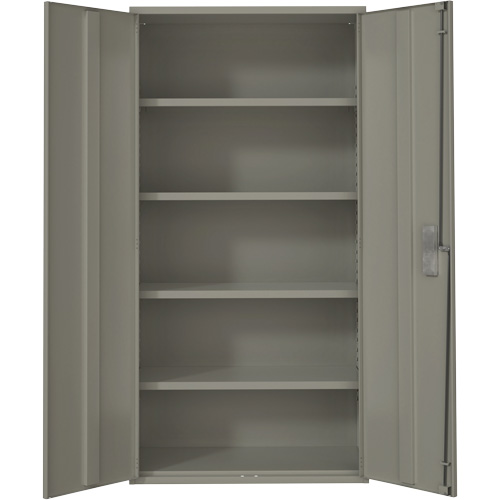 Hi-Boy Storage Cabinet, Steel, 4 Shelves, 72" H x 36" W x 18" D, Grey Haskins Industrial Inc.