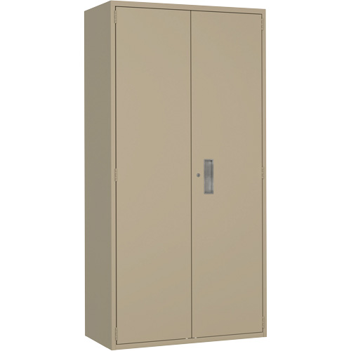 Hi-Boy Storage Cabinet, Steel, 4 Shelves, 72" H x 36" W x 18" D, Beige Haskins Industrial Inc.