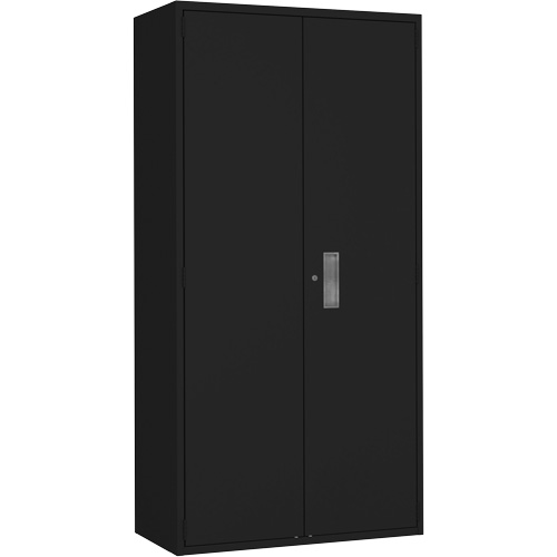 Wardrobe Storage Cabinet, Steel, 36" W x 18" D x 72" H, Black Haskins Industrial Inc.
