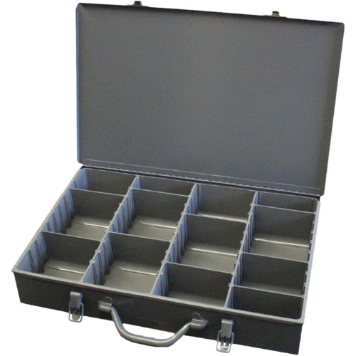 Compartment Steel Scoop Boxes, 17.875" W x 12" D x 3" H, 13 Compartments Haskins Industrial Inc.