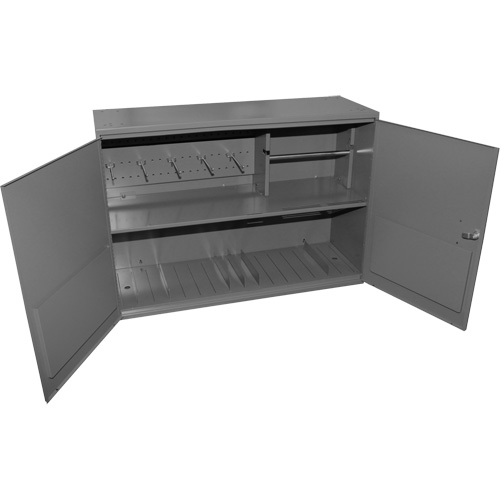 Abrasive Accessory Cabinet, Steel, 2 Drawers, 33-3/4" x 11-7/8" x 23-7/8", Grey Haskins Industrial Inc.