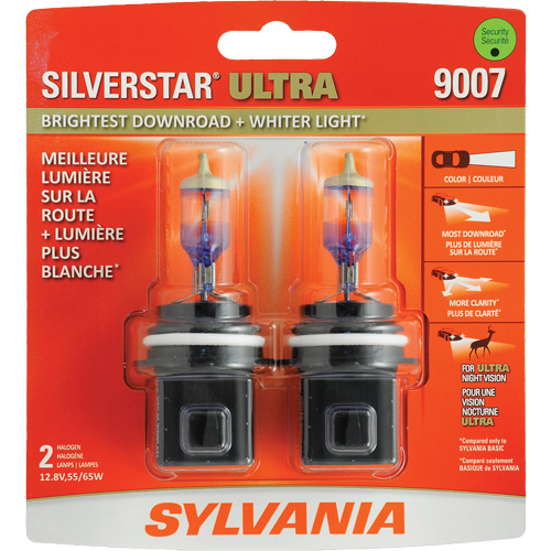 9007 SilverStar&reg; Ultra Headlight Bulb, Halogen, 55 W/65 W, White Haskins Industrial Inc.