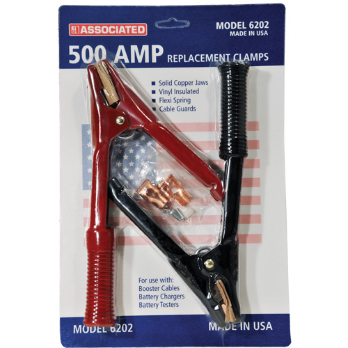 500 Amp Professional Heavy-Duty Booster Cable Clamps Haskins Industrial Inc.