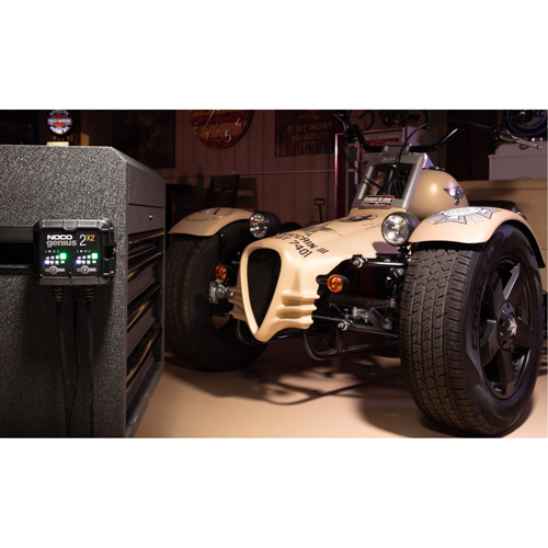 Chargeur de batterie 2 sorties de 4 A Genius 2X2 Haskins Industrial Inc.