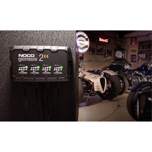 Genius&reg; 2X4 4-Bank, 8-Amp Battery Charger Haskins Industrial Inc.