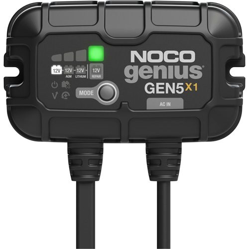 Chargeur de batterie embarqu&eacute; &agrave; 1 sortie de 5 amp&egrave;res Gen5X1 Genius Haskins Industrial Inc.