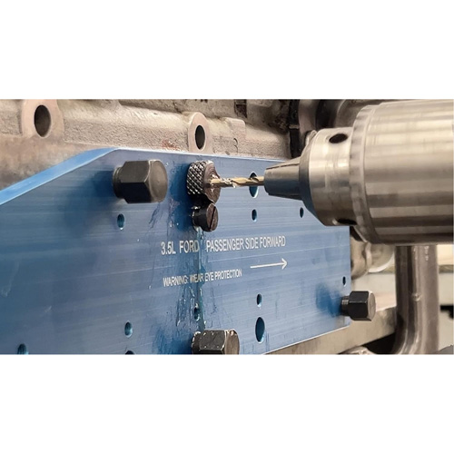 Gabarit de perçage pour installation sur collecteur pour Ford 3,5 L Ecoboost Haskins Industrial Inc.