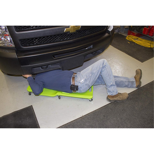 Neon Green Low Profile Plastic Creeper Haskins Industrial Inc.