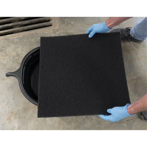 Black Oval Drain Pan Haskins Industrial Inc.
