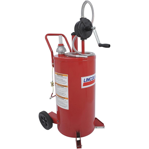 25-Gallon Steel Fuel Caddy with 2-Way Rotary Pump Haskins Industrial Inc.