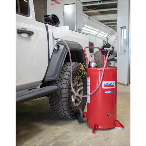 25-Gallon Steel Fuel Caddy with 2-Way Rotary Pump Haskins Industrial Inc.