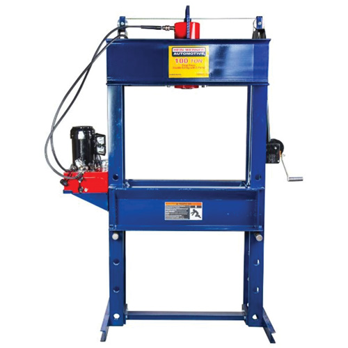 Double Acting Shop Press with Electric Pump, 100 tons Capacity Haskins Industrial Inc.