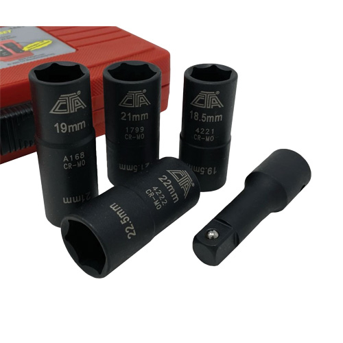 Flip Socket Kit, 5 Pieces, 1/2" Drive Size Haskins Industrial Inc.