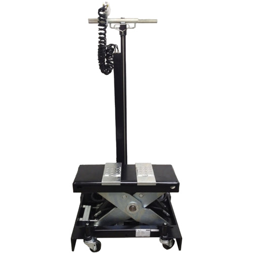 Cric de service de plancher &agrave; profil bas, 12 tonne(s) Capacit&eacute;, 7-1/2" Abaiss&eacute;e, 15" &eacute;lev&eacute;e, Air comprim&eacute;/hydraulique Haskins Industrial Inc.