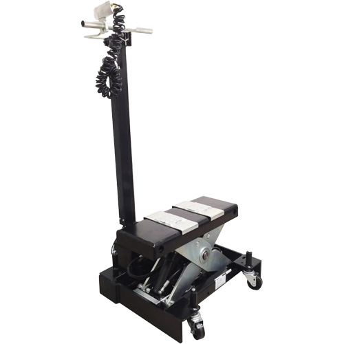 Cric de service de plancher &agrave; profil bas, 12 tonne(s) Capacit&eacute;, 7-1/2" Abaiss&eacute;e, 15" &eacute;lev&eacute;e, Air comprim&eacute;/hydraulique Haskins Industrial Inc.