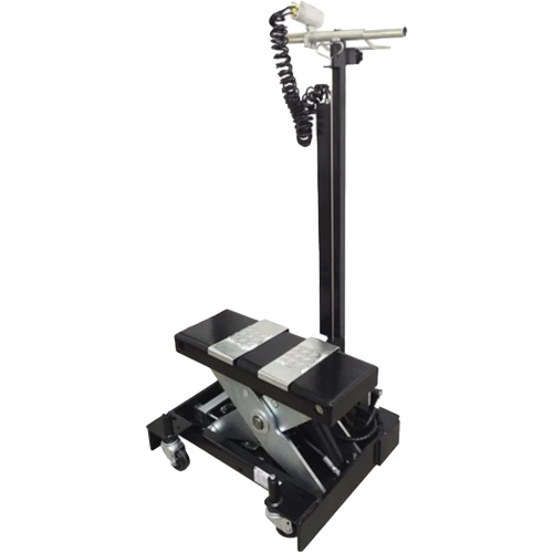 Cric de service de plancher &agrave; profil bas, 12 tonne(s) Capacit&eacute;, 7-1/2" Abaiss&eacute;e, 15" &eacute;lev&eacute;e, Air comprim&eacute;/hydraulique Haskins Industrial Inc.