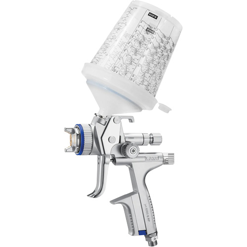 Pistolet de peinture 5000 B HVLP avec buse 1,4 et trois godets polyvalents RPS 0,3 l/0,6 l/0,9 L, Entr&eacute;e d'air 1/4" NPT, 15,19 pi³/min, Capacit&eacute; 0,3 L/0,6 L/0,9 L, 0,17 psi Haskins Industrial Inc.