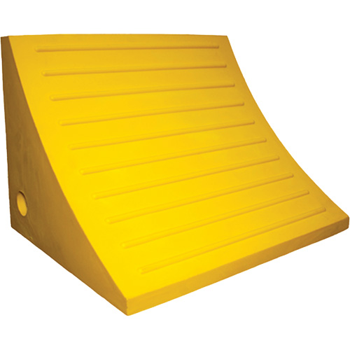 Wheel Chock, Polyurethane, Yellow, 15-1/4" W x 12-1/8" D x 10-3/4" H Haskins Industrial Inc.