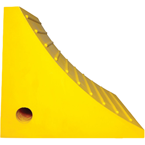 Wheel Chock, Polyurethane, Yellow, 15-1/4" W x 12-1/8" D x 10-3/4" H Haskins Industrial Inc.
